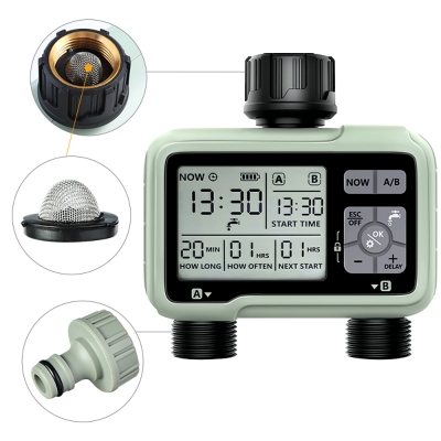 Фото: Двухканальный цифровой программируемый таймер полива EcoPulse-4 Двухканальный цифровой программируемый таймер полива EcoPulse-4